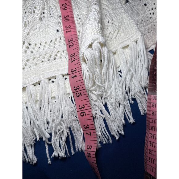 CJ Banks knit fringe open sweater cardigan womens 2X cottagecore fairy boho - Picture 7 of 8